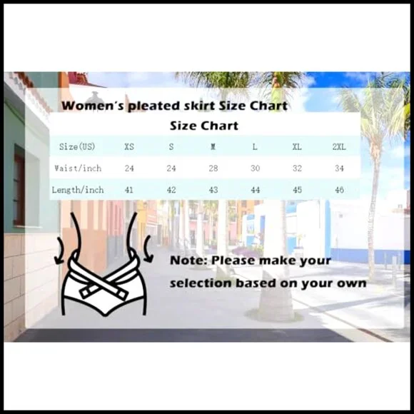 Pleated Mini Skater Skirt High Waist Polyester Spandex Stretchy Uniform Style - Picture 5 of 6